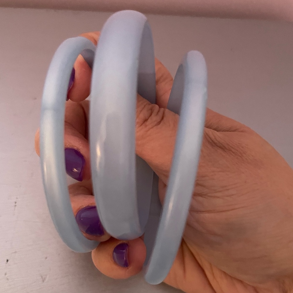 Vintage Powder Blue Bangle Bracelets